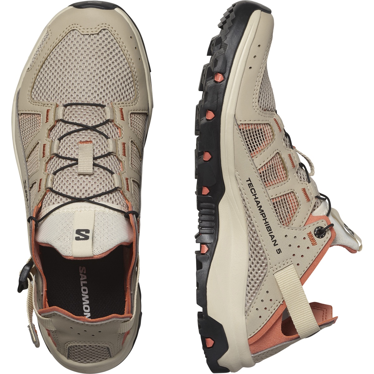 Salomon Women's Techamphibian 5 White Pepper/Bleached Sand 